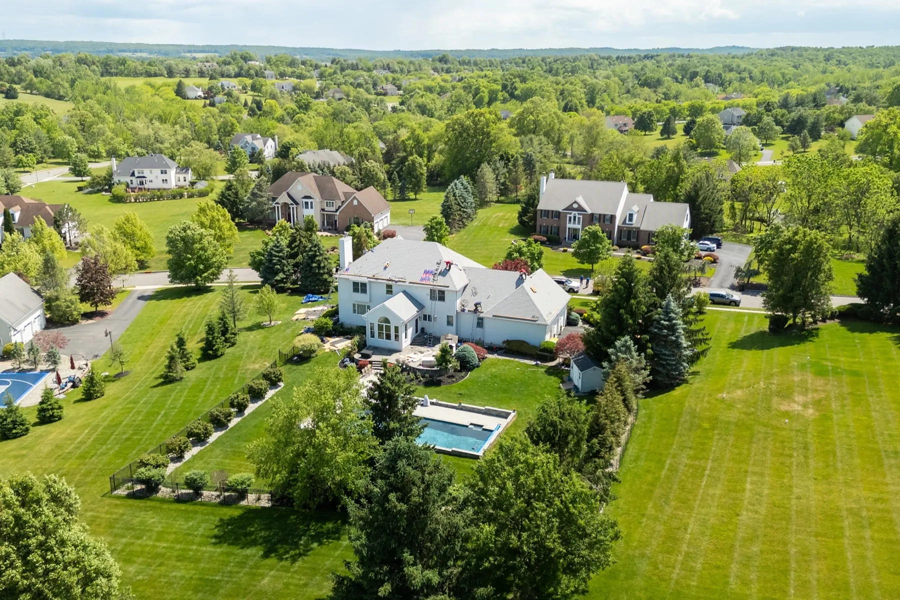 Roof replacement by American Roofing Pros near Helmetta, NJ