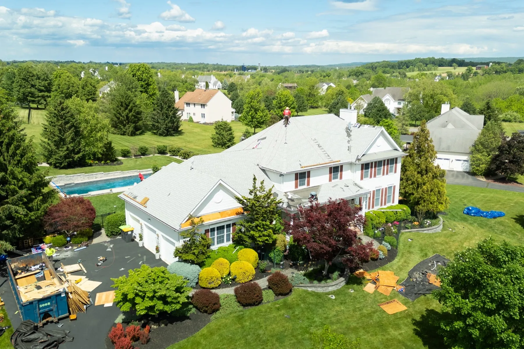 Roof replacement by American Roofing Pros near Demarest, NJ