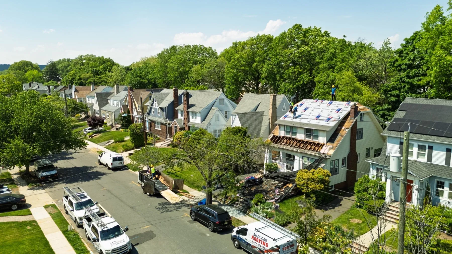 Roof replacement by American Roofing Pros near Ringoes, NJ