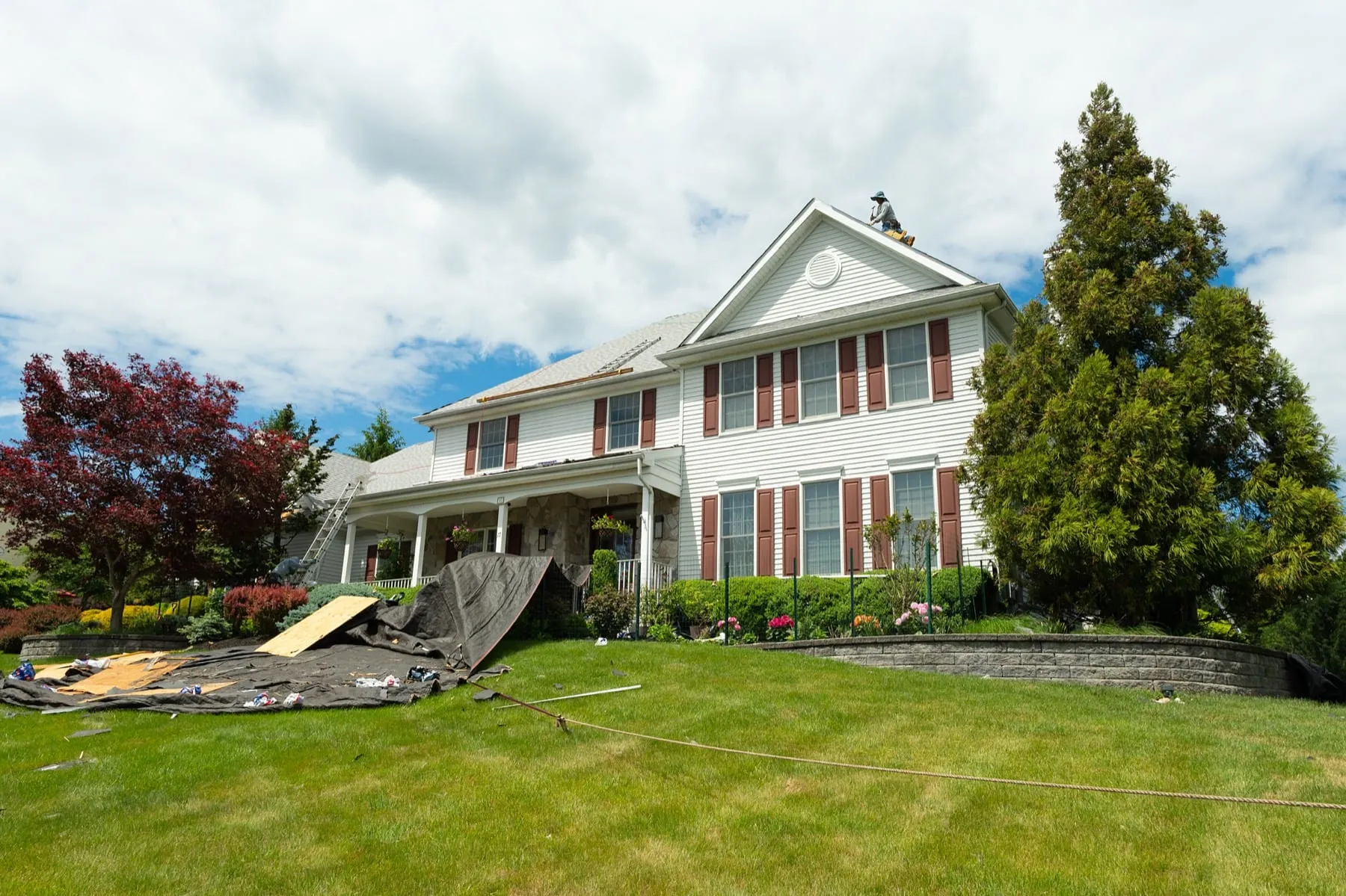Tear-off by American Roofing Pros near Fieldsboro, NJ