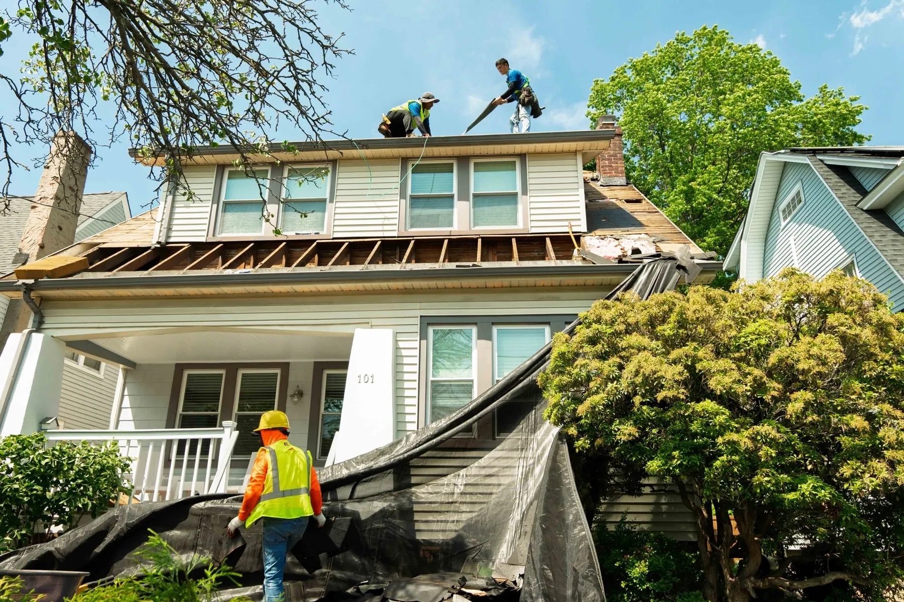 Tear-off by American Roofing Pros near Haddon, NJ