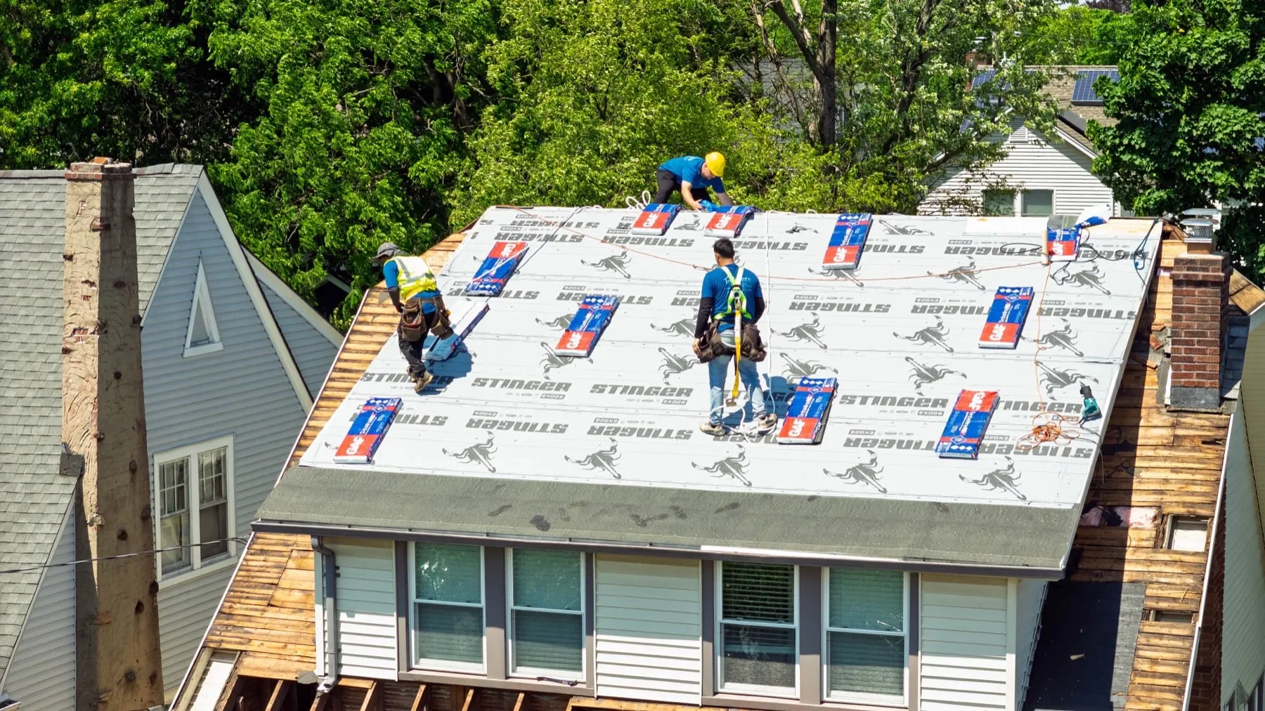 Underlayment stage by American Roofing Pros near Evesham, NJ