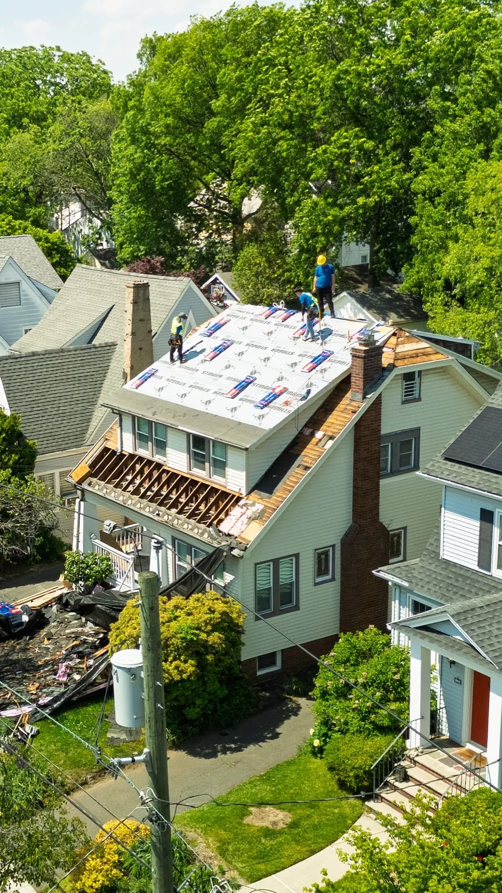 Underlayment stage by American Roofing Pros near Cresskill, NJ