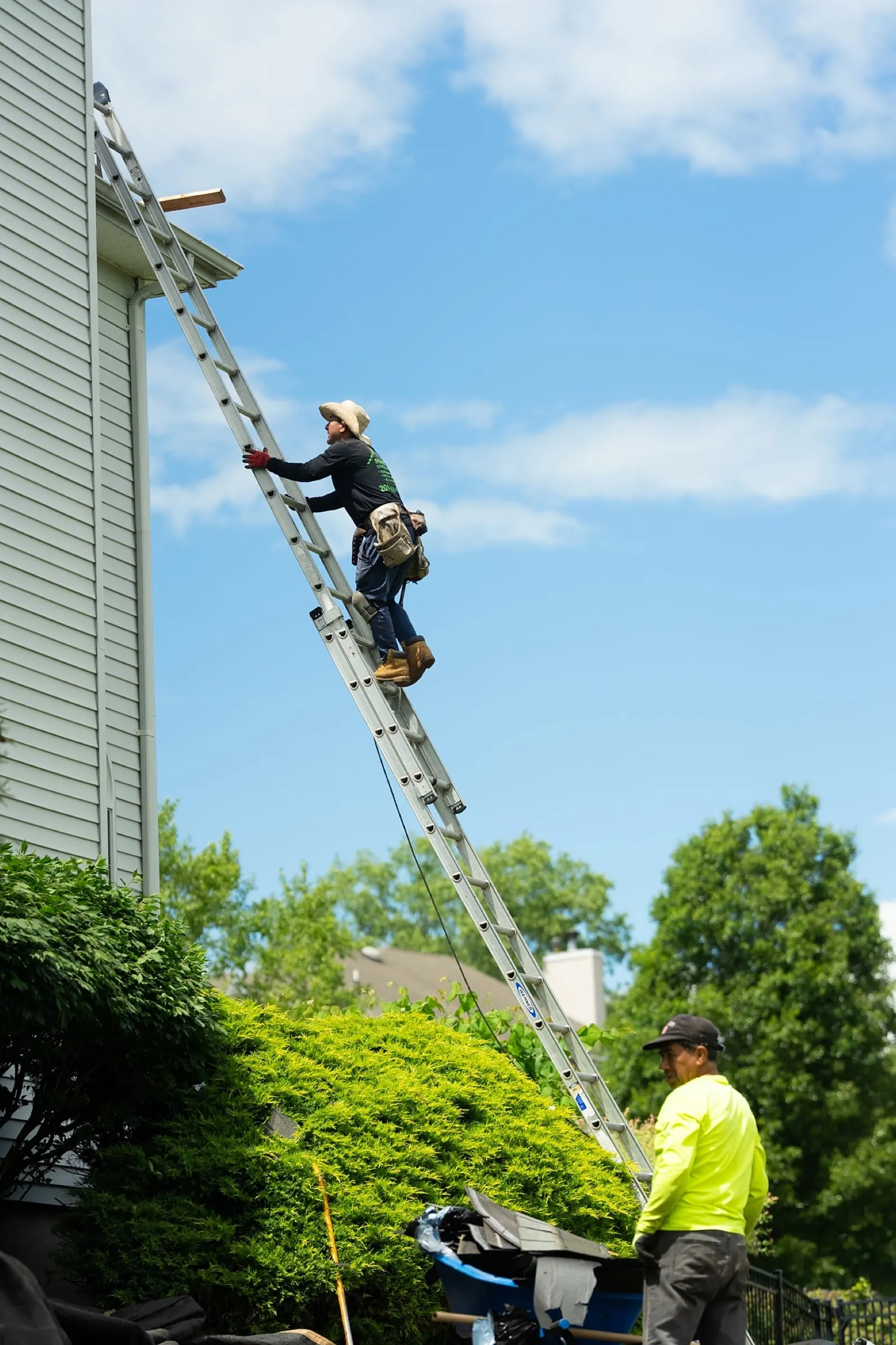 Roof repair by American Roofing Pros near Fieldsboro, NJ