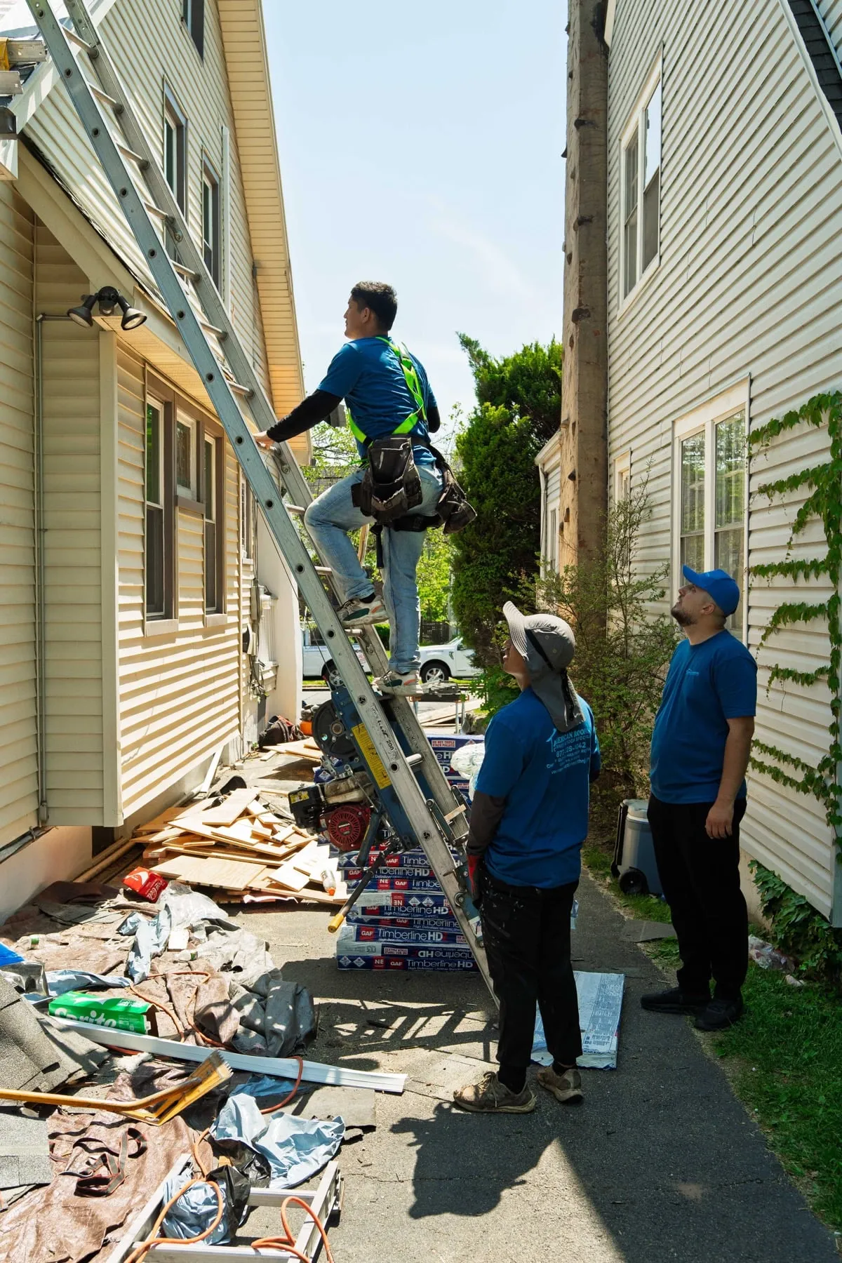Roof inspection by American Roofing Pros near Ewing, NJ